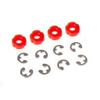 Traxxas Piston damper (red) (4) and e-clips (8) TRX8261