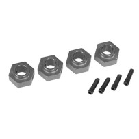 Traxxas Wheel hubs 12mm hex 6061-t6 aluminum (charcoal gray-anodized) (4) TRX8269A
