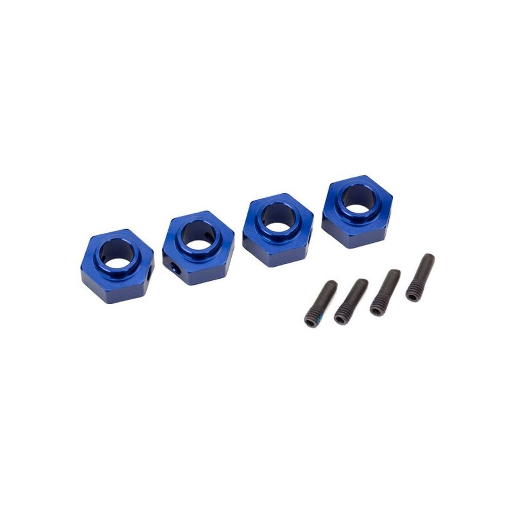 Traxxas Wheel hubs 12mm hex 6061-t6 aluminum (blue-anodized) (4) TRX8269X
