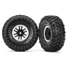 Traxxas Tires and wheels assembled glued (trx-4 satin beadlock wheels canyon) TRX8272X