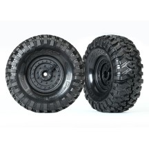Traxxas Tires and wheels assembled glued (tactical wheels canyon) TRX8273