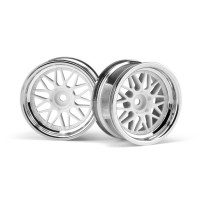 HPI HRE C90 WHEEL 26MM CHROME/WHITE HPI-106773