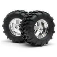 HPI MOUNTED GT TYRE S COMPOUND ON GT5 WHEEL CHROME HPI-4708