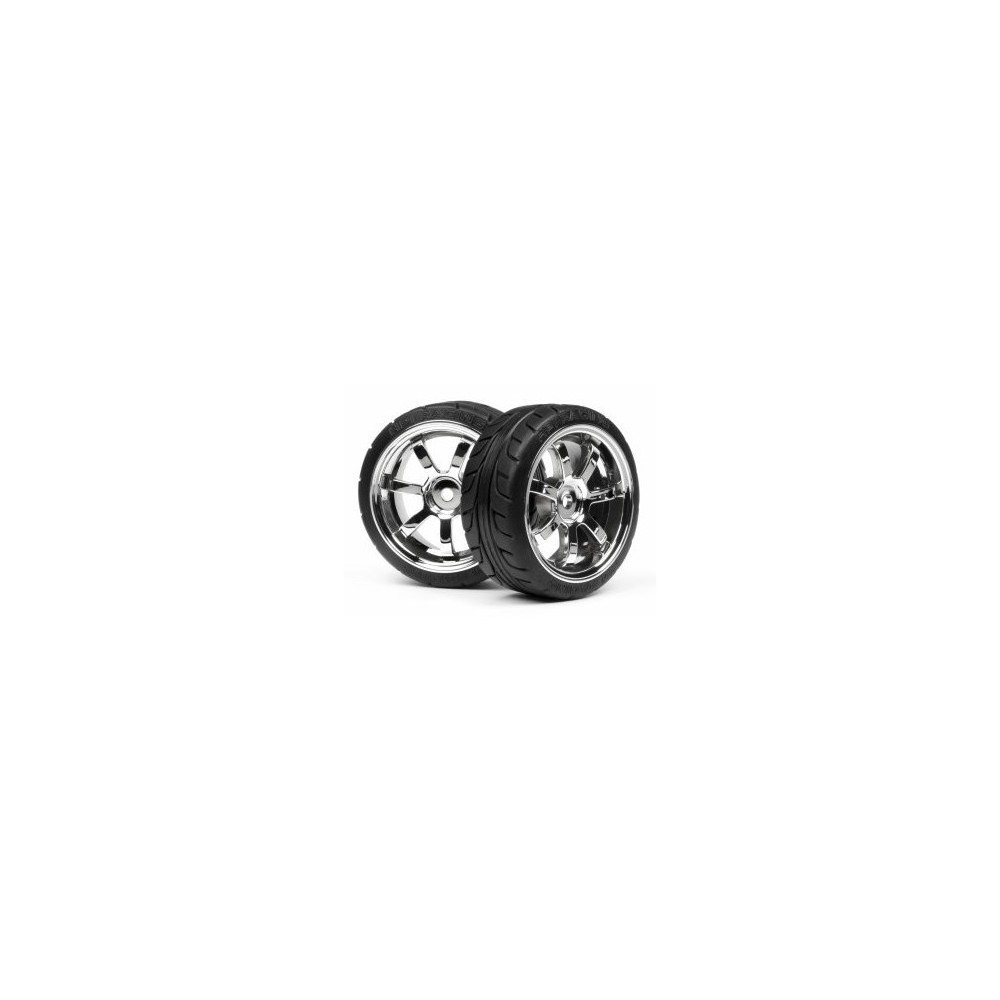HPI MOUNTED T-GRIP TIRE 26mm RAYS 57S-PRO WHEEL CHROME HPI-4738 HPI MOUNTED T-GRIP TIRE 26mm RAYS 57S-PRO WHEEL CHROME HPI-4738