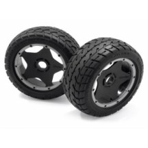 HPI MOUNTED TARMAC BUSTER RIB TIRE M COMPOUND HPI-4742