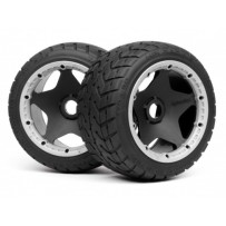 HPI MOUNTED TARMAC BUSTER RIB TIRE M COMPOUND HPI-4743