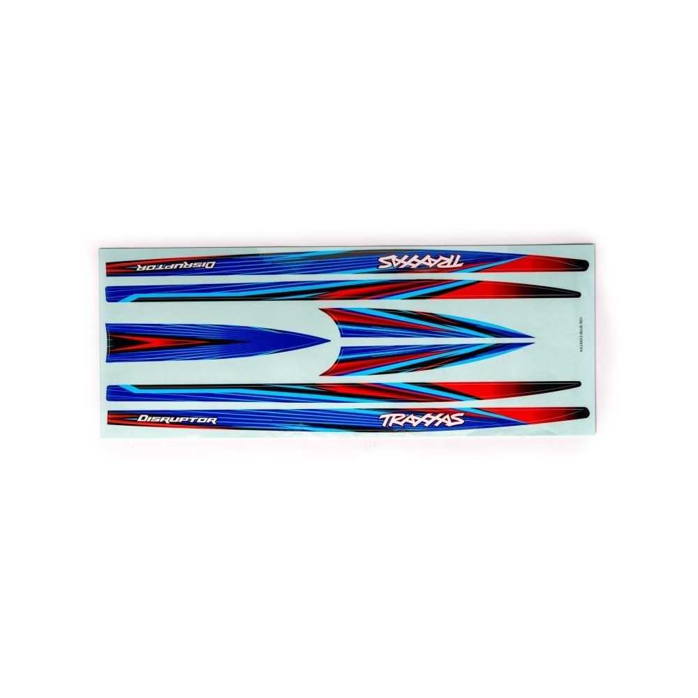 Traxxas Decal set hull (blue) (waterproof) (for disruptor) TRX10698-BLUE