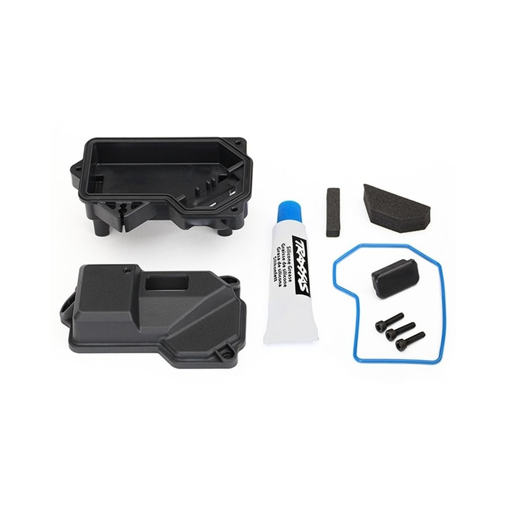 Traxxas Box receiver (sealed) (steering servo mount) receiver cove TRX8324 Traxxas Box receiver (sealed) (steering servo mount) receiver cove TRX8324