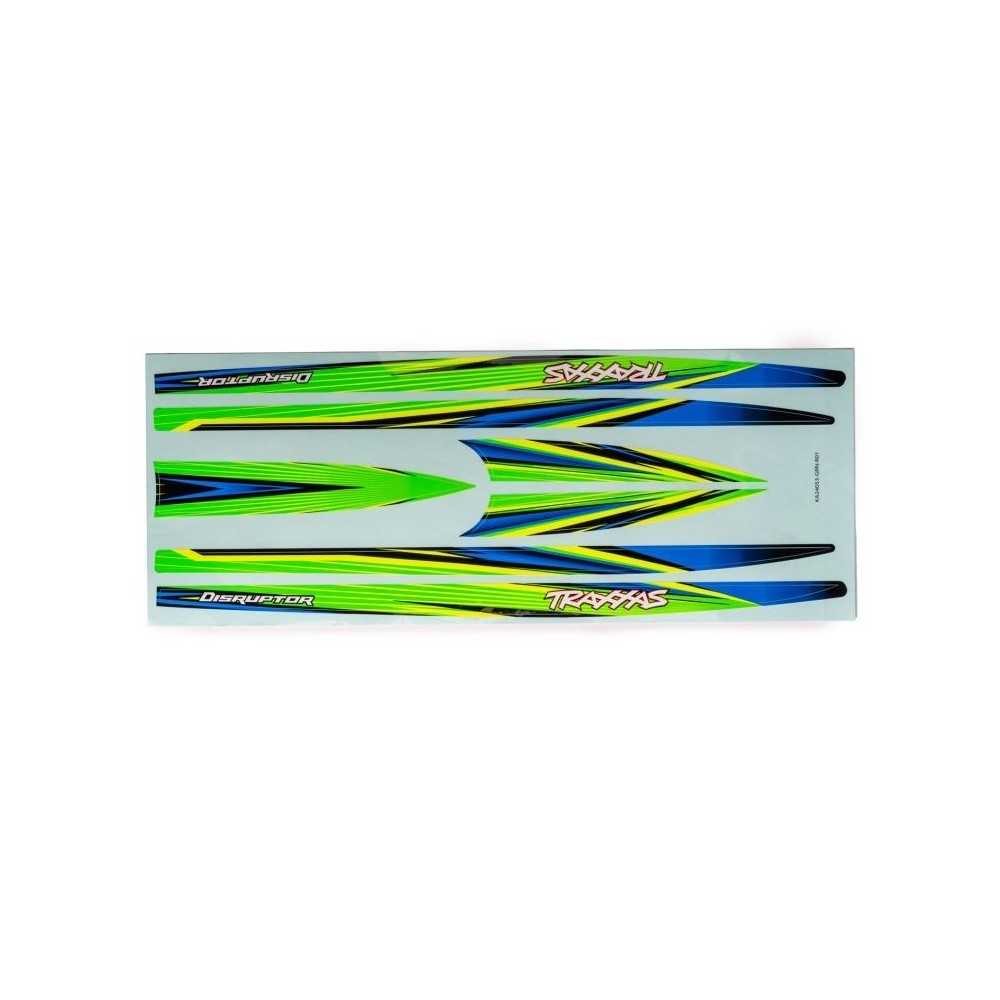 Traxxas Decal set hull (green) (waterproof) (for disruptor) TRX10698-GRN