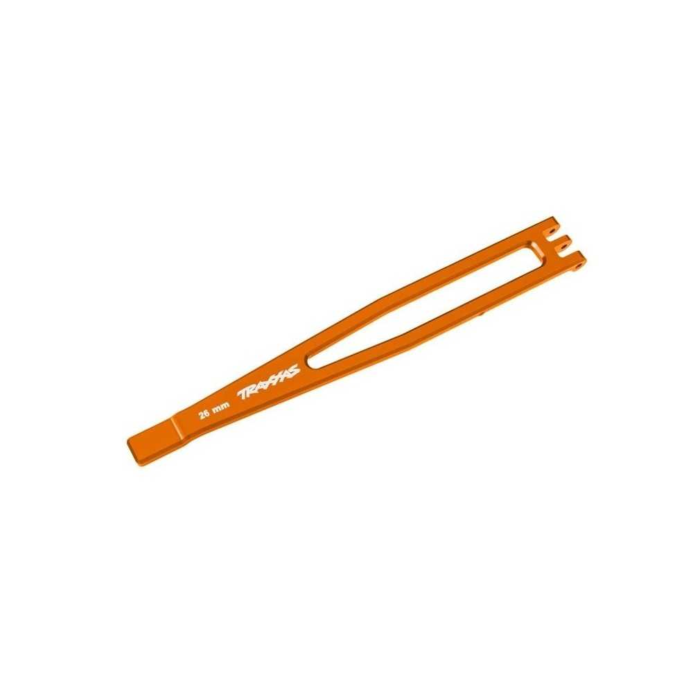 Traxxas Battery hold-down 6061-t6 aluminum (orange-anodized) TRX8327-ORNG