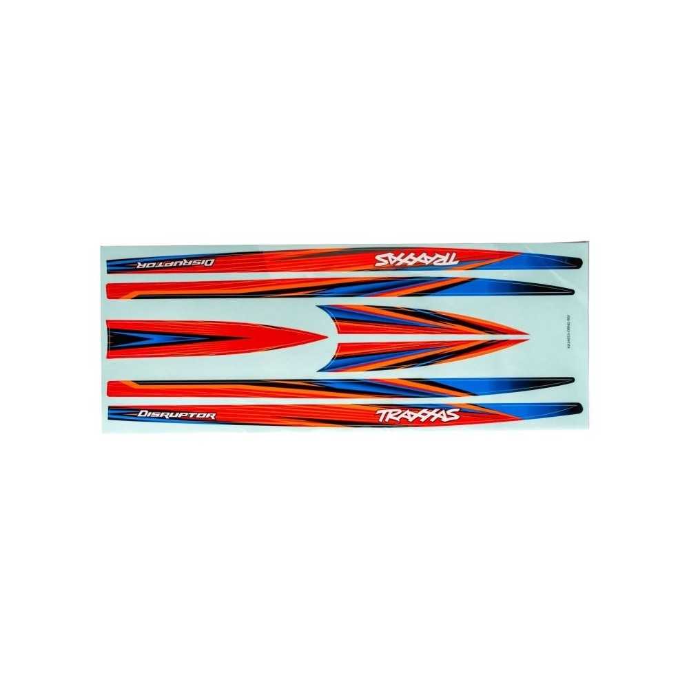 Traxxas Decal set hull (orange) (waterproof) (for disruptor) TRX10698-ORNG