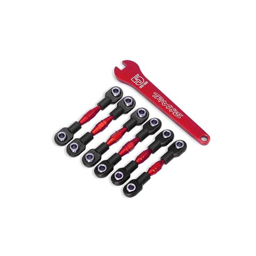 Varillas de caída aluminio anodizado rojo 32mm delantera Traxxas TRX8341R