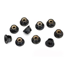 Traxxas flanged Nuts 4mm (black) (10) TRX8347