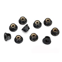 Traxxas flanged Nuts 4mm (black) (10) TRX8347