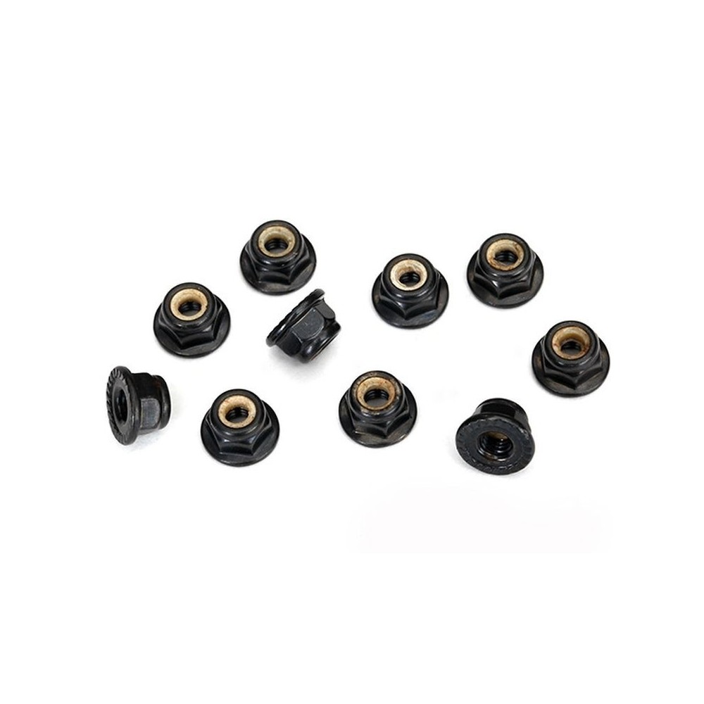 Traxxas flanged Nuts 4mm (black) (10) TRX8347 Traxxas flanged Nuts 4mm (black) (10) TRX8347