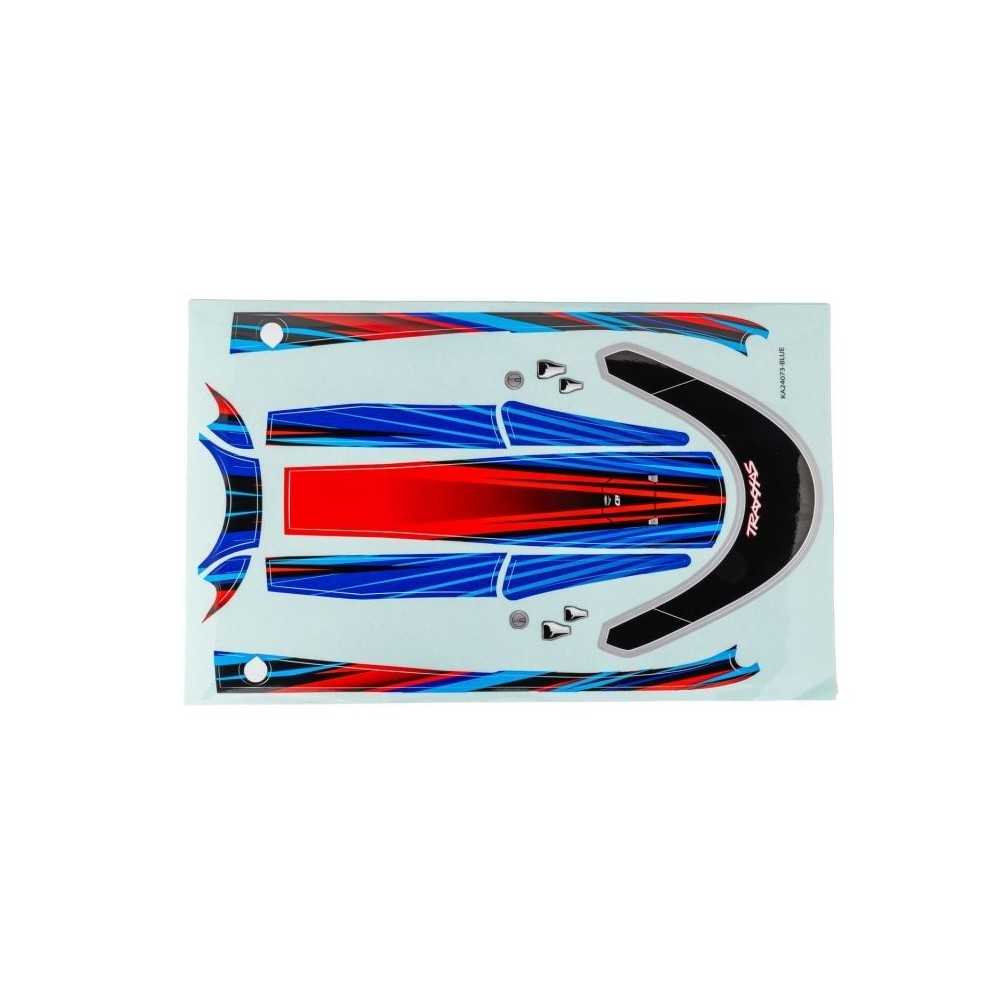 Traxxas Decal set hatch (blue) (waterproof) (for disruptor) TRX10699-BLUE