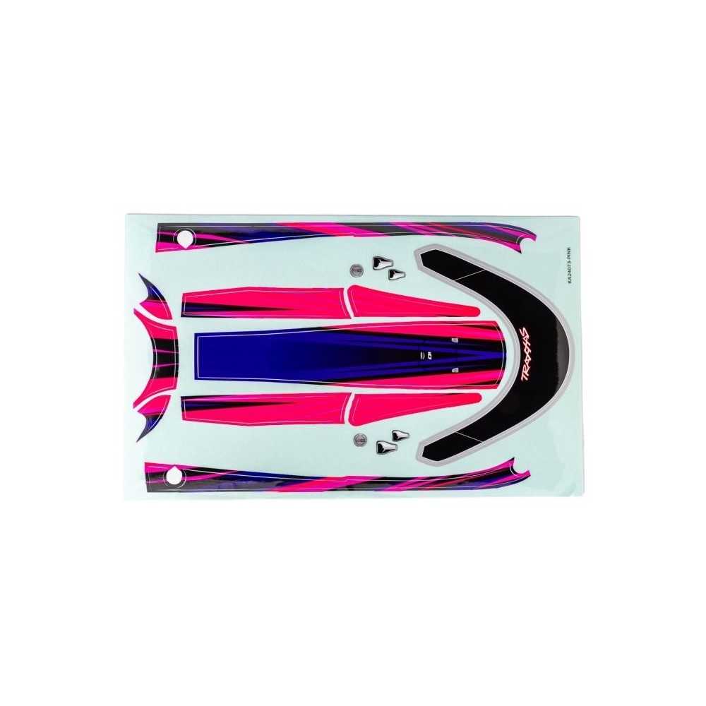 Traxxas Decal set hatch (pink) (waterproof) (for disruptor) TRX10699-PINK