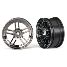 Traxxas Wheels 1.9 split-spoke (black chrome) (front) (2) TRX8371
