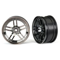 Traxxas Wheels 1.9 split-spoke (black chrome) (front) (2) TRX8371