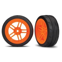 Traxxas Tires and wheels assembled glued (split-spoke orange vxl) TRX8373A