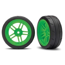 Traxxas Tires and wheels assembled glued (split-spoke green vxl) TRX8373G