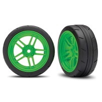Traxxas Tires and wheels assembled glued (split-spoke green vxl) TRX8373G