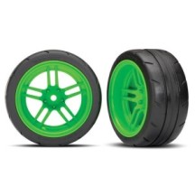 Traxxas Tires and wheels assembled glued (split-spoke green vxl) TRX8374G