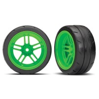 Traxxas Tires and wheels assembled glued (split-spoke green vxl) TRX8374G