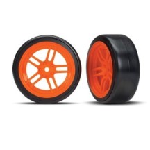 Traxxas Tires and wheels assembled glued (split-spoke orange) TRX8376A
