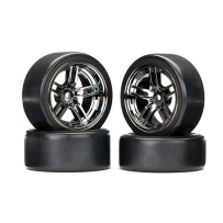 Traxxas Tires and wheels assembled glued (split-spoke black) TRX8378