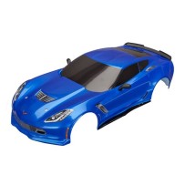 Traxxas Body Chevrolet Corvette z06 blue (painted decals applied) TRX8386X