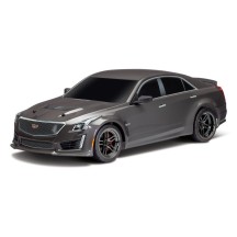 Carrocería Cadillac CTS-V plata pintada con calcomanías aplicadas Traxxas TRX8391X