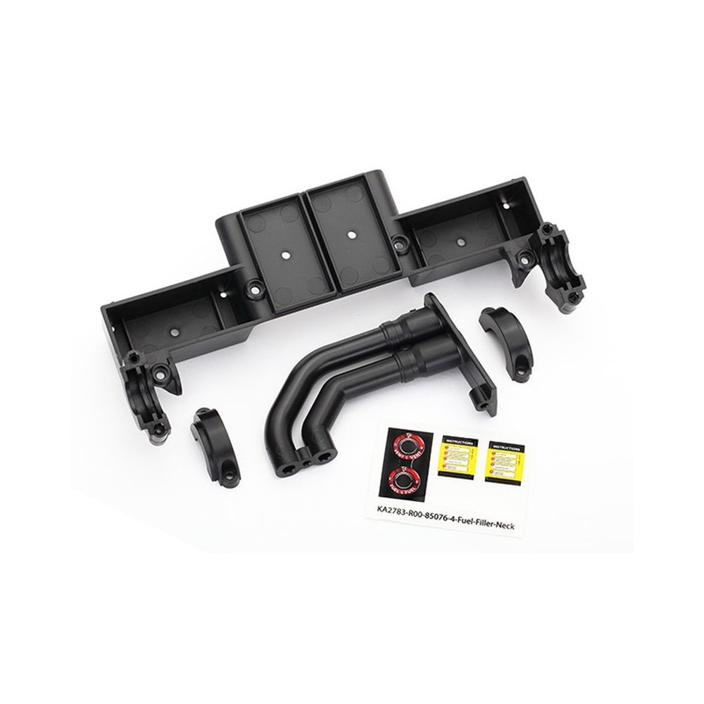 Bandeja de chasis, pinzas de eje de transmisión y tapón de combustible negro Traxxas TRX8420 Bandeja de chasis, pinzas de eje de transmisión y tapón de combustible negro Traxxas TRX8420