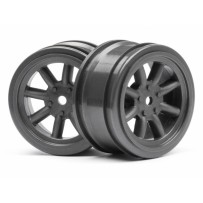 HPI VINTAGE 8 SPOKE WHEEL 26mm GUNMETAL 0mm OFFSET HPI-3809