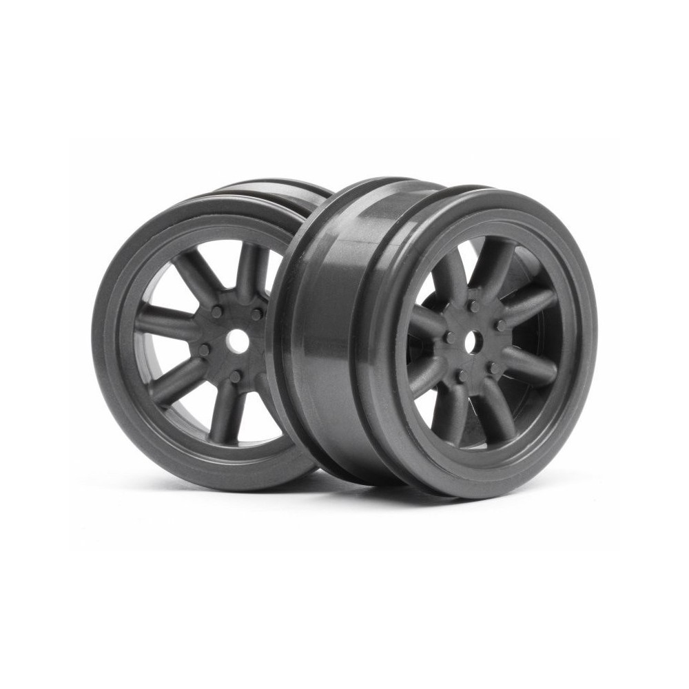 HPI VINTAGE 8 SPOKE WHEEL 26mm GUNMETAL 0mm OFFSET HPI-3809 HPI VINTAGE 8 SPOKE WHEEL 26mm GUNMETAL 0mm OFFSET HPI-3809