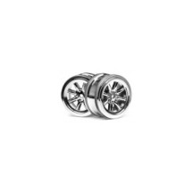 HPI VINTAGE 8 SPOKE WHEEL 26mm SHINY CHROME 0mm OFFSET HPI-3807