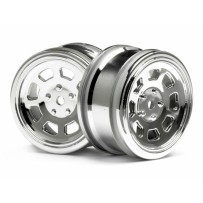 HPI VINTAGE STOCK CAR WHEEL 26mm Shiny Chrome HPI-3857