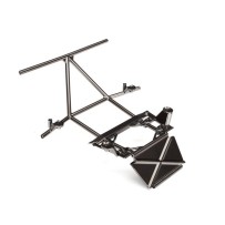 Sección central delantera del chasis tubular en cromo negro satinado Traxxas TRX8431X