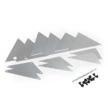 Traxxas Tube chassis inner panels (silver aluminum) front (2) TRX8434A