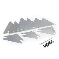 Paneles interiores delanteros del chasis tubular de aluminio plateado Traxxas TRX8434A