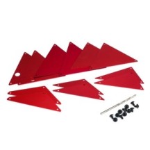 Traxxas Tube chassis inner panels aluminum (red-anodized) (front (2) wheel) TRX8434R