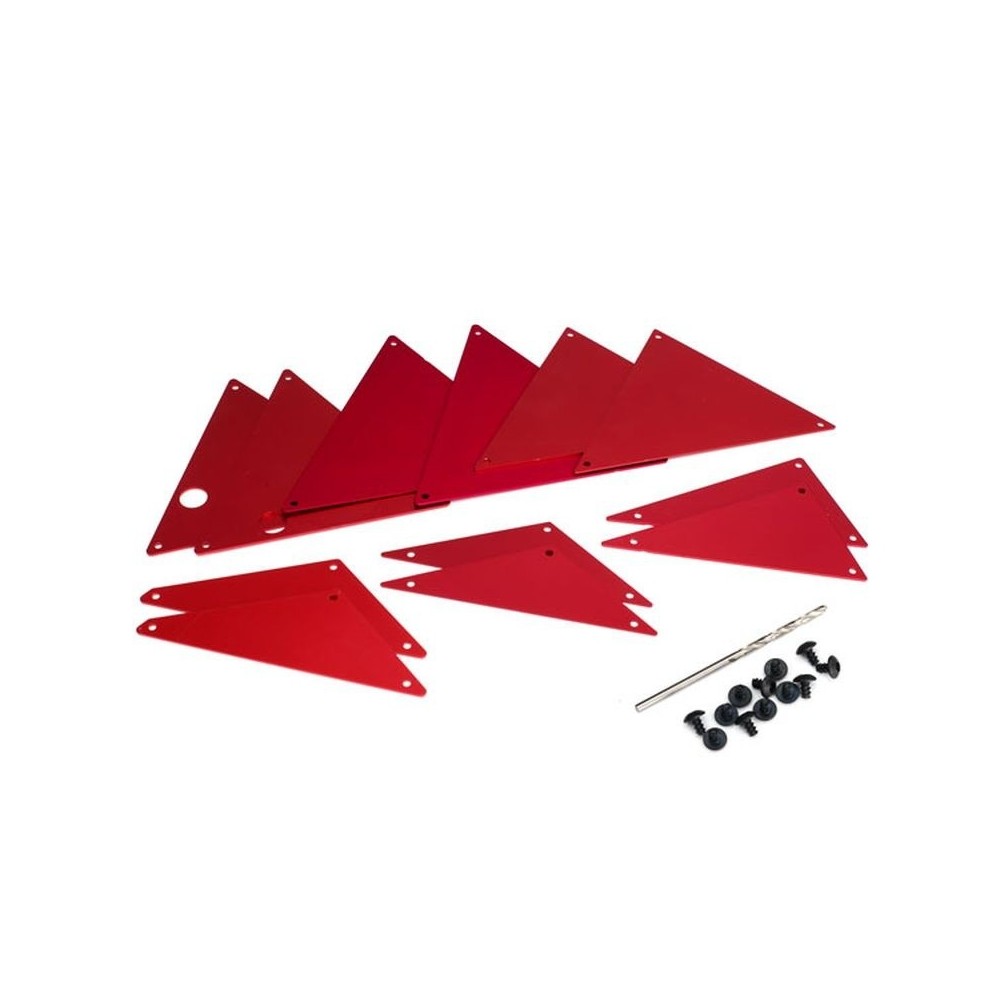 Paneles chasis aluminio anodizado rojo TRX8434R Paneles chasis aluminio anodizado rojo TRX8434R