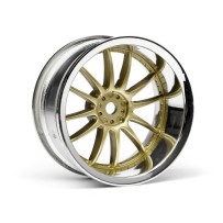 HPI WORK XSA 02C WHEEL 26mm CHROME/GOLD HPI-3299