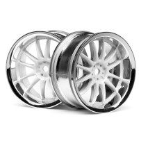 HPI WORK XSA 02C WHEEL 26mm CHROME/WHITE HPI-3283