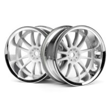 HPI WORK XSA 02C WHEEL 26mm CHROME/WHITE HPI-3285