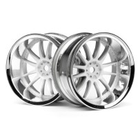 HPI WORK XSA 02C WHEEL 26mm CHROME/WHITE HPI-3285