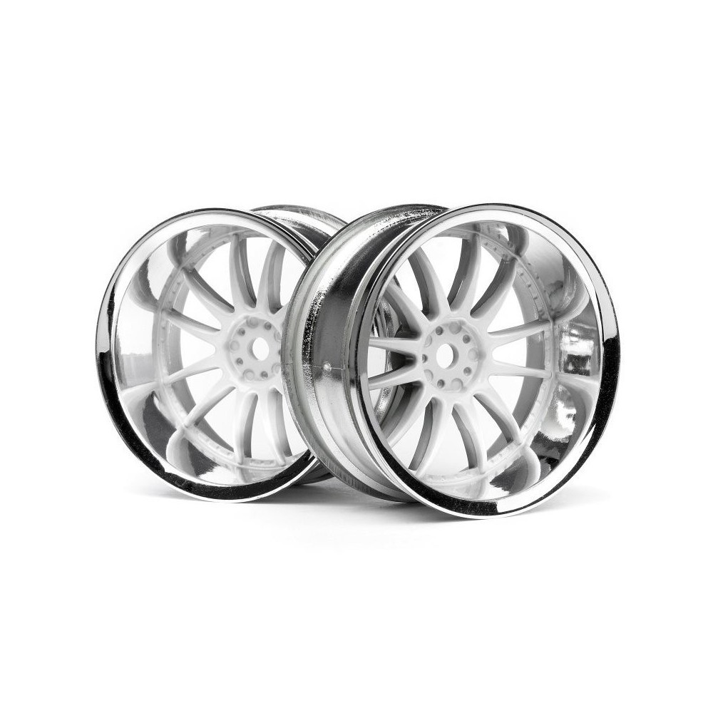 HPI WORK XSA 02C WHEEL 26mm CHROME/WHITE HPI-3285 HPI WORK XSA 02C WHEEL 26mm CHROME/WHITE HPI-3285