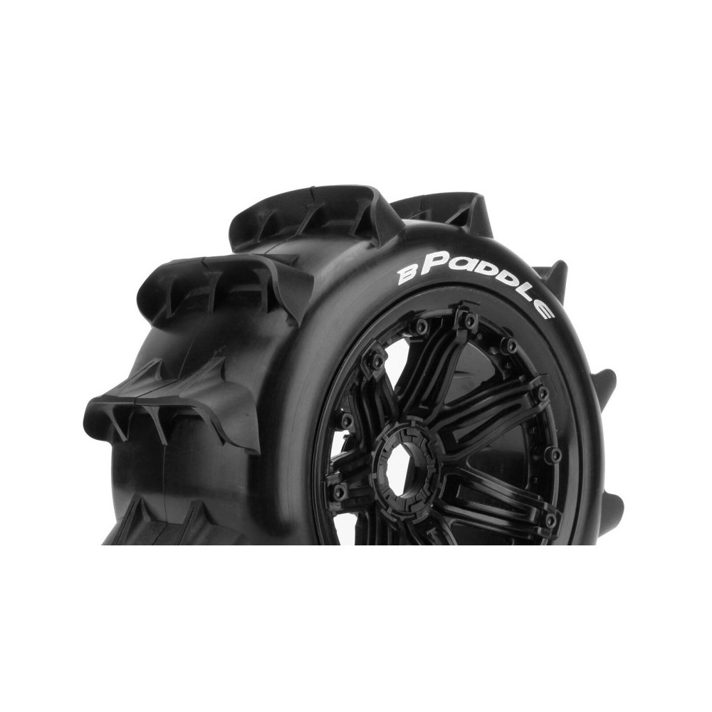 Louise RC B-PADDLE 1-5 Buggy Tire Set Mounted Sport Black Bead-Lock Wheels Hex 24mm Rear LR-T3280B Louise RC B-PADDLE 1-5 Buggy Tire Set Mounted Sport Black Bead-Lock Wheels Hex 24mm Rear LR-T3280B