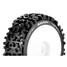 Louise RC B-PIONEER 1-8 Buggy Tire Set Mounted Soft White Wheels Hex 17mm LR-T3130SW