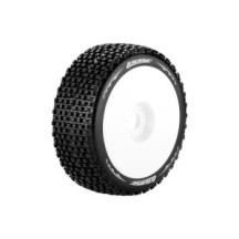 Louise RC B-PIRATE 1-8 Buggy Tire Set Mounted Super Soft White Wheels Hex 17mm LR-T3126VW